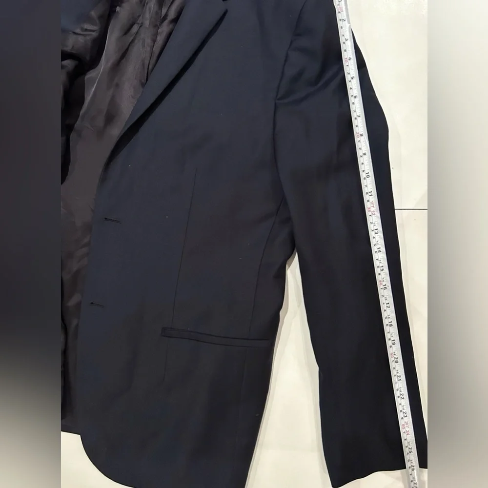 COS Mens Wool Blazer Suit Jacket Navy Size 42 Single Breasted Formal Occasion